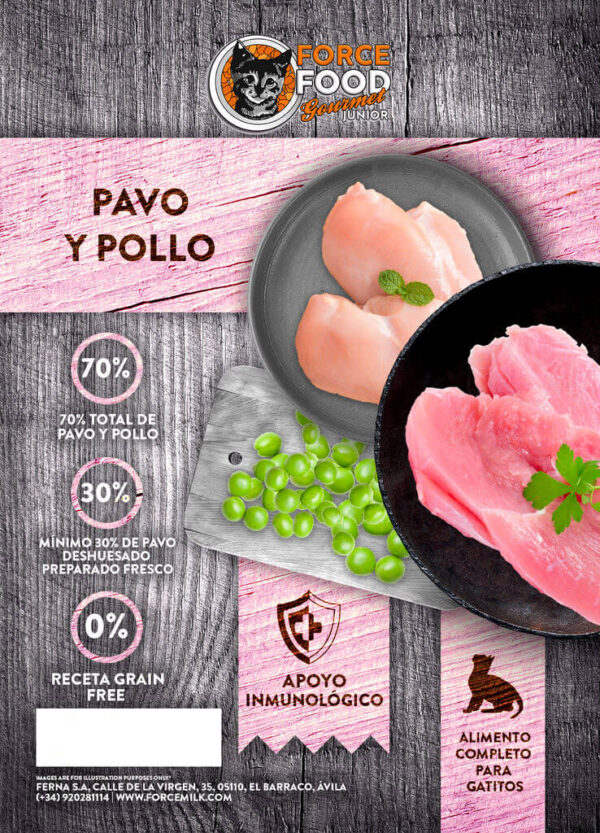 Forcefood gourmet junior gatitos Pavo y pollo - Imagen 2